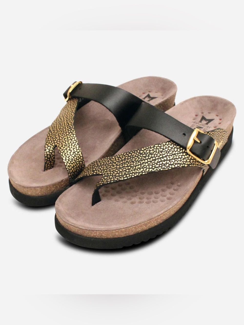 Mephisto Helen Black Gold Mix Womens Sandals size 38